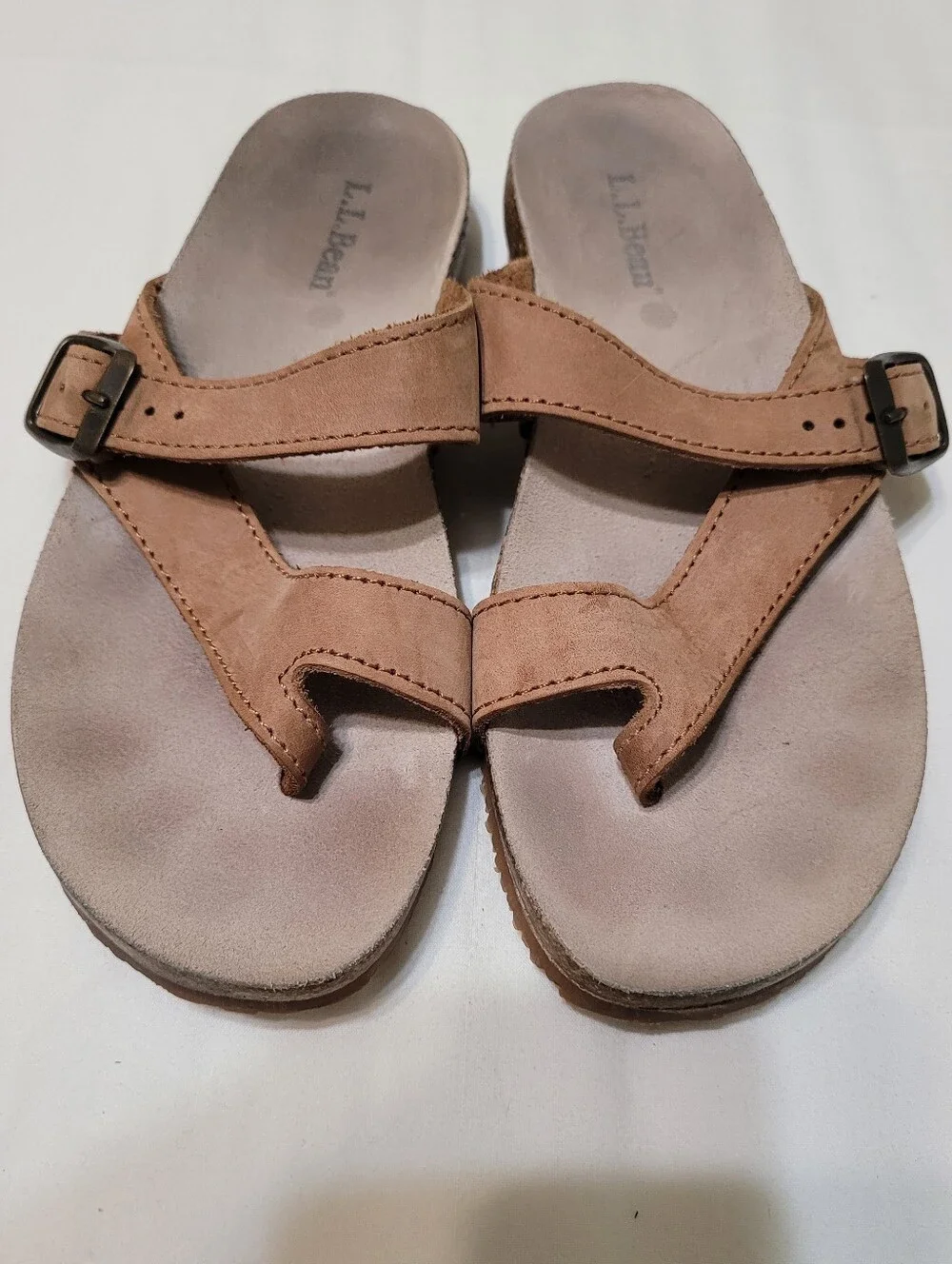 L. L. Bean  Strappy Casual Sandals - Sz 8 / 39, Tan, GUC - Picture 6 of 8